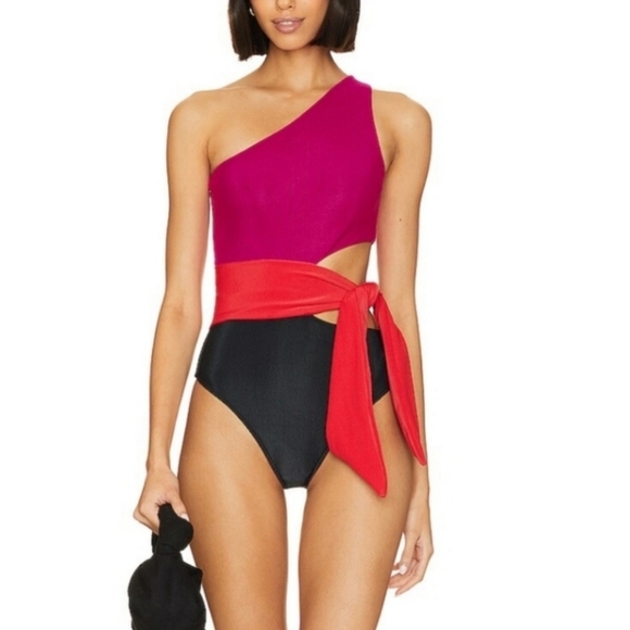 New!Beach Riot Carlie One Piece Swimsuit in Garcia Colorblock